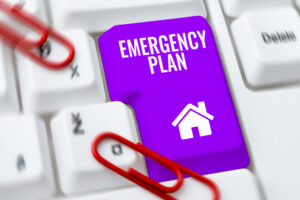 About Balance Counseling, Hygiene emergency preparedness, purple computer key with "emergency plan"